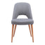 Silla Comercial para Restaurante - ZUO LEITH - Gris - Asiento y Respaldo Tapizados - 110122 - Zuo - NOGAL BEAT - Silla Comercial Interior
