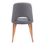 Silla Comercial para Restaurante - ZUO LEITH - Gris - Asiento y Respaldo Tapizados - 110122 - Zuo - NOGAL BEAT - Silla Comercial Interior