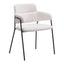 Silla Comercial para Restaurante - ZUO MARCEL - Crema - Asiento y Respaldo Tapizados en Tela Tipo Borrego - 109663 - Zuo - NOGAL BEAT - Silla Comercial Interior