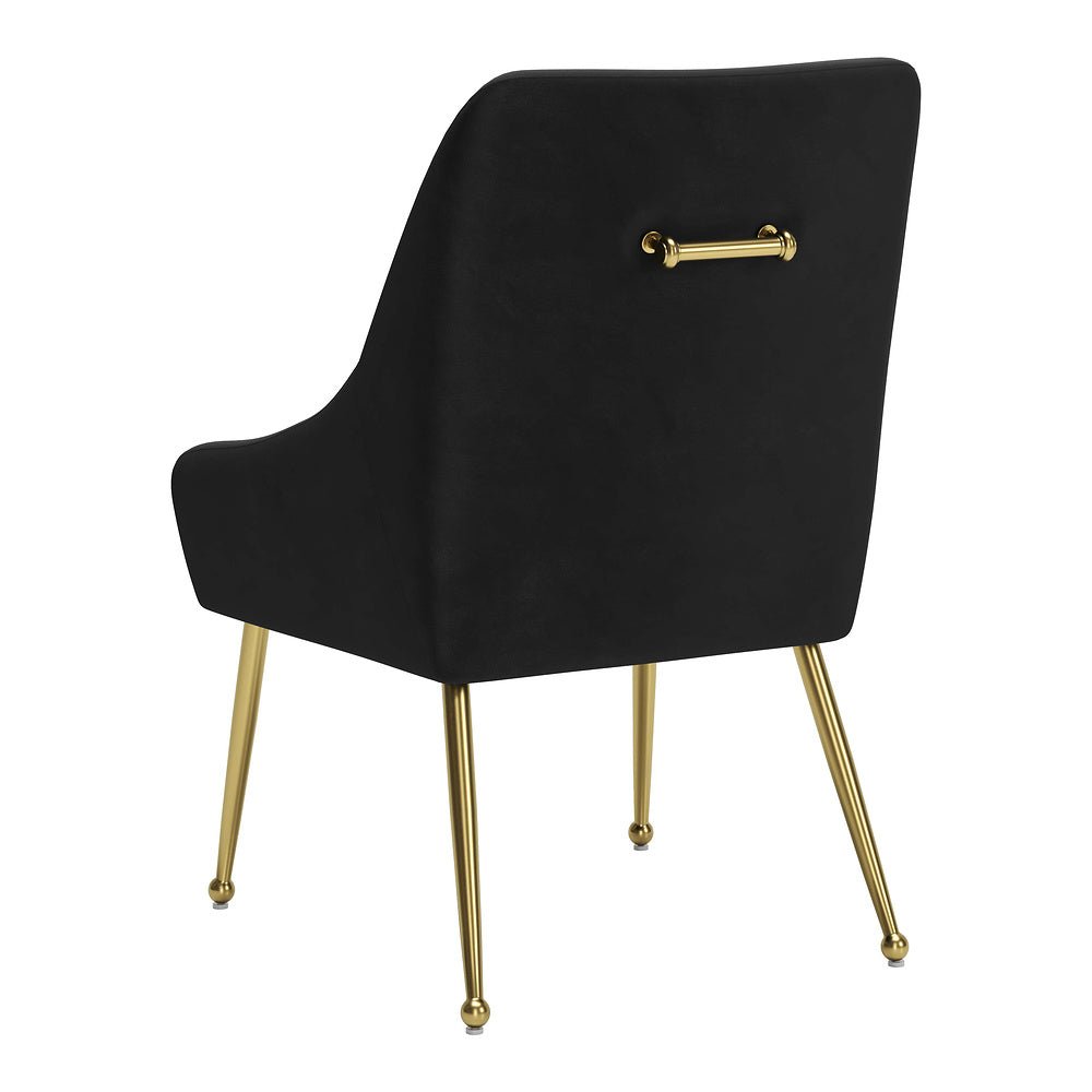 Silla Comercial para Restaurante - ZUO MAXINE - Varios Colores - Asiento y Respaldo Tapizados en Tela Tipo Terciopelo - 109717 - Zuo - NOGAL BEAT - Silla Comercial Interior