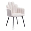 Silla Comercial para Restaurante - ZUO NOOSA - Marfil - Asiento y Respaldo Tapizados en Tela Tipo Borrego - 109657 - Zuo - NOGAL BEAT - Silla Comercial Interior