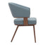 Silla Comercial para Restaurante - ZUO POISE - Varios Colores - Asiento y Respaldo Tapizados en Piel Sintética - 110328 - Zuo - NOGAL BEAT - Silla Comercial Interior
