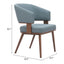 Silla Comercial para Restaurante - ZUO POISE - Varios Colores - Asiento y Respaldo Tapizados en Piel Sintética - 110328 - Zuo - NOGAL BEAT - Silla Comercial Interior