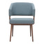 Silla Comercial para Restaurante - ZUO POISE - Varios Colores - Asiento y Respaldo Tapizados en Piel Sintética - 110328 - Zuo - NOGAL BEAT - Silla Comercial Interior