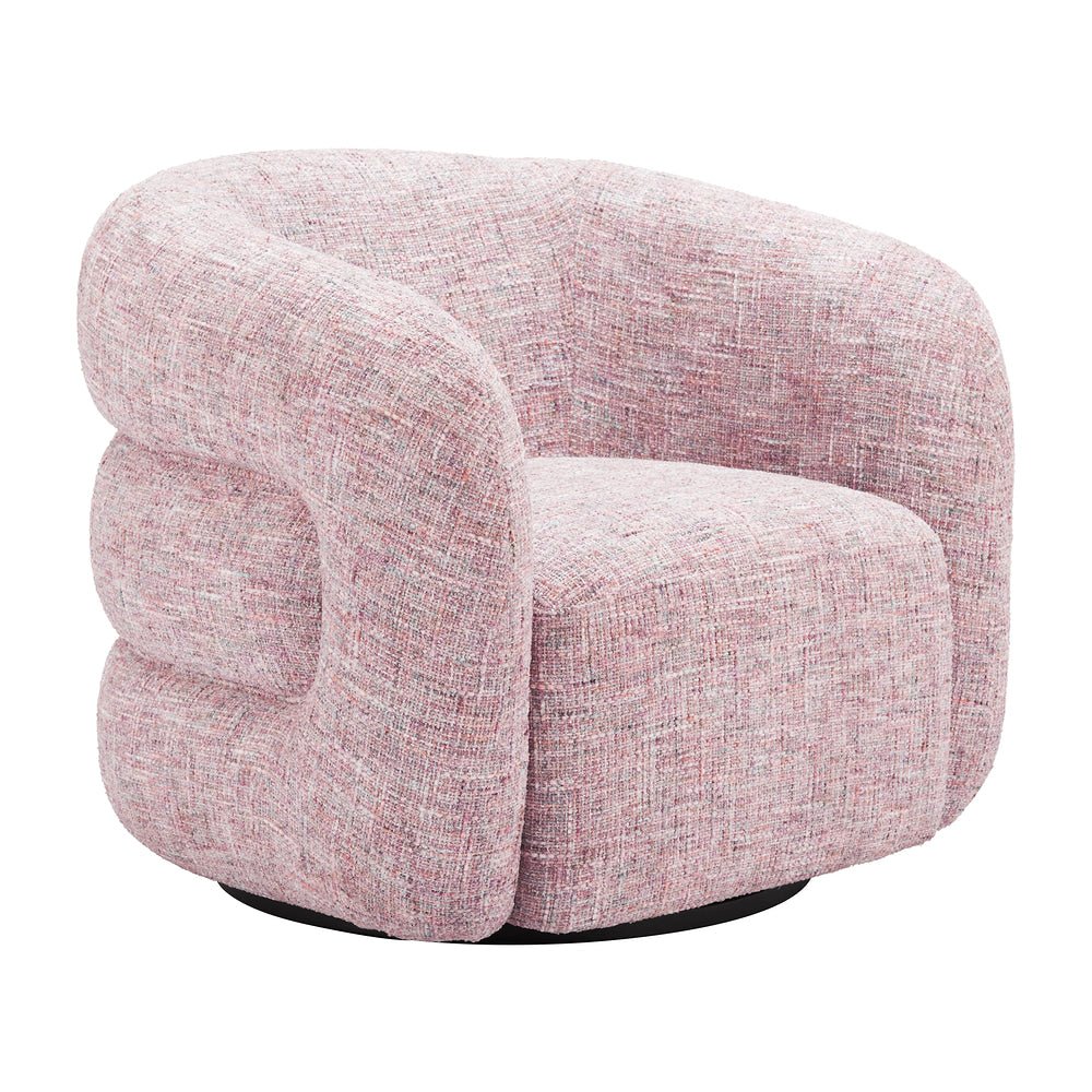 Silla Comercial para Restaurante - ZUO REFINE - Rosa Tweed - Asiento y Respaldo Tapizados en Tejido Texturizado - 110846 - Zuo - NOGAL BEAT - Silla Comercial Interior
