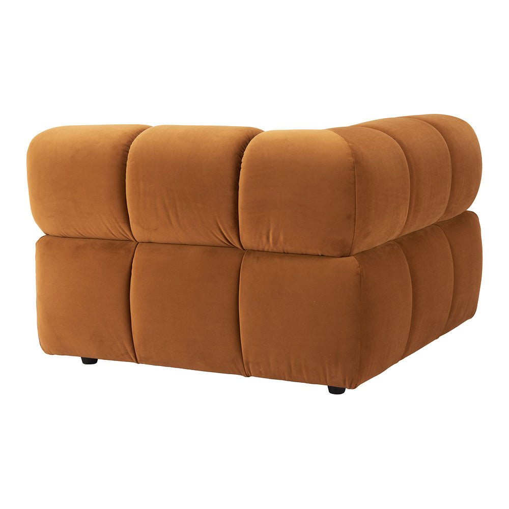 Silla Comercial para Restaurante - ZUO RIST CORNER - Café - Asiento y Respaldo Tapizados en Tela Tipo Terciopelo - 110282 - Zuo - NOGAL BEAT - Silla Comercial Interior