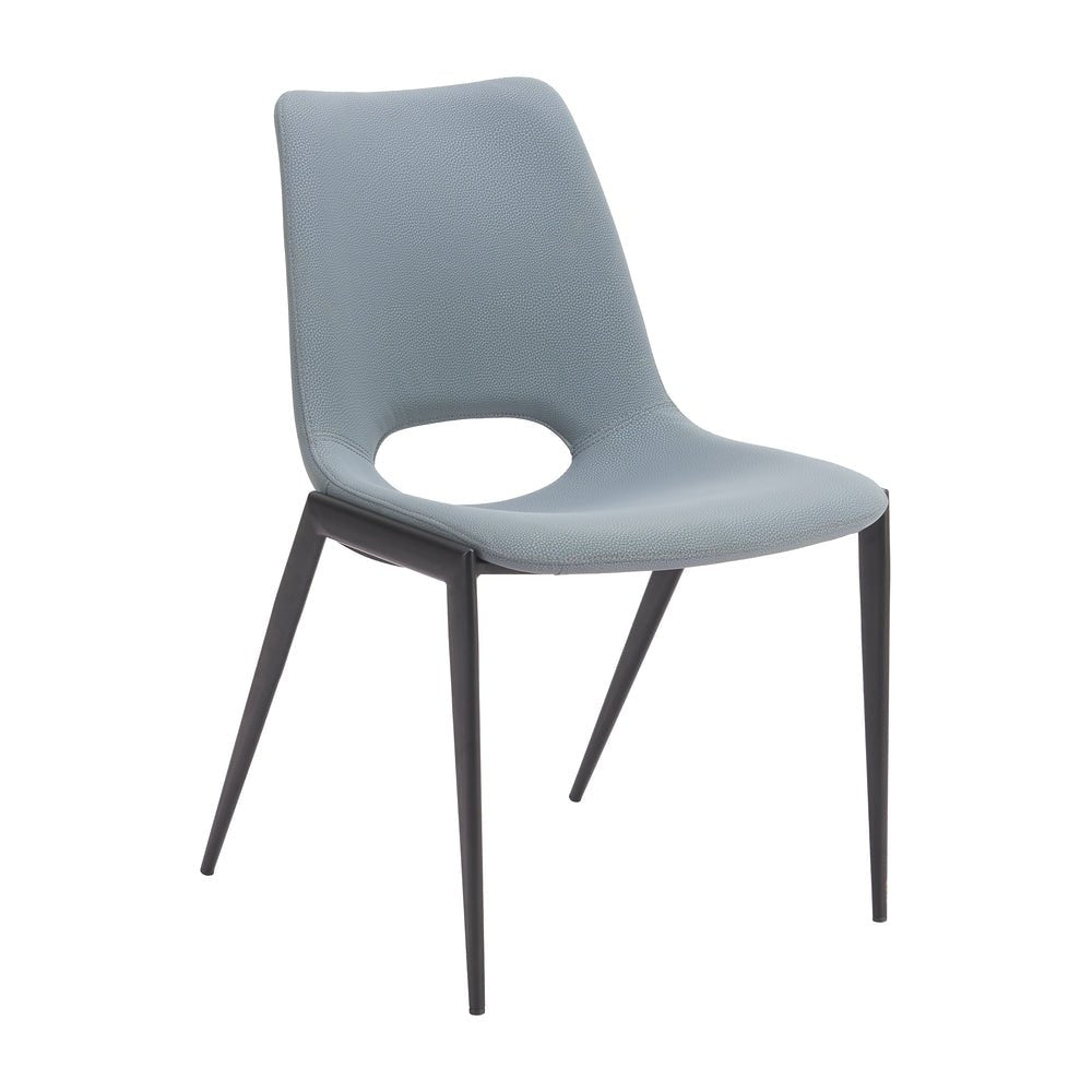 Silla Comercial para Salón de Eventos - ZUO DESI - Varios Colores - Asiento y Respaldo Tapizados en Piel Sintética - 110828 - Zuo - NOGAL BEAT - Silla Comercial Interior