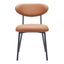 Silla Comercial para Salón de Eventos - ZUO RORUN - Café - Asiento y Respaldo Tapizados en Piel Sintética - 110336 - Zuo - NOGAL BEAT - Silla Comercial Interior