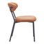 Silla Comercial para Salón de Eventos - ZUO RORUN - Café - Asiento y Respaldo Tapizados en Piel Sintética - 110336 - Zuo - NOGAL BEAT - Silla Comercial Interior