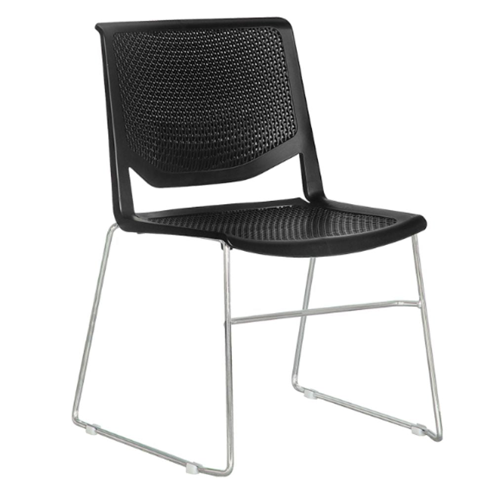 Silla comercial ALBAR A-630 con estructura de cold roll y respaldo y asiento de polipropileno