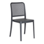 Silla comercial ALBAR AR-401A de polipropileno apilable para exterior con respaldo curvo