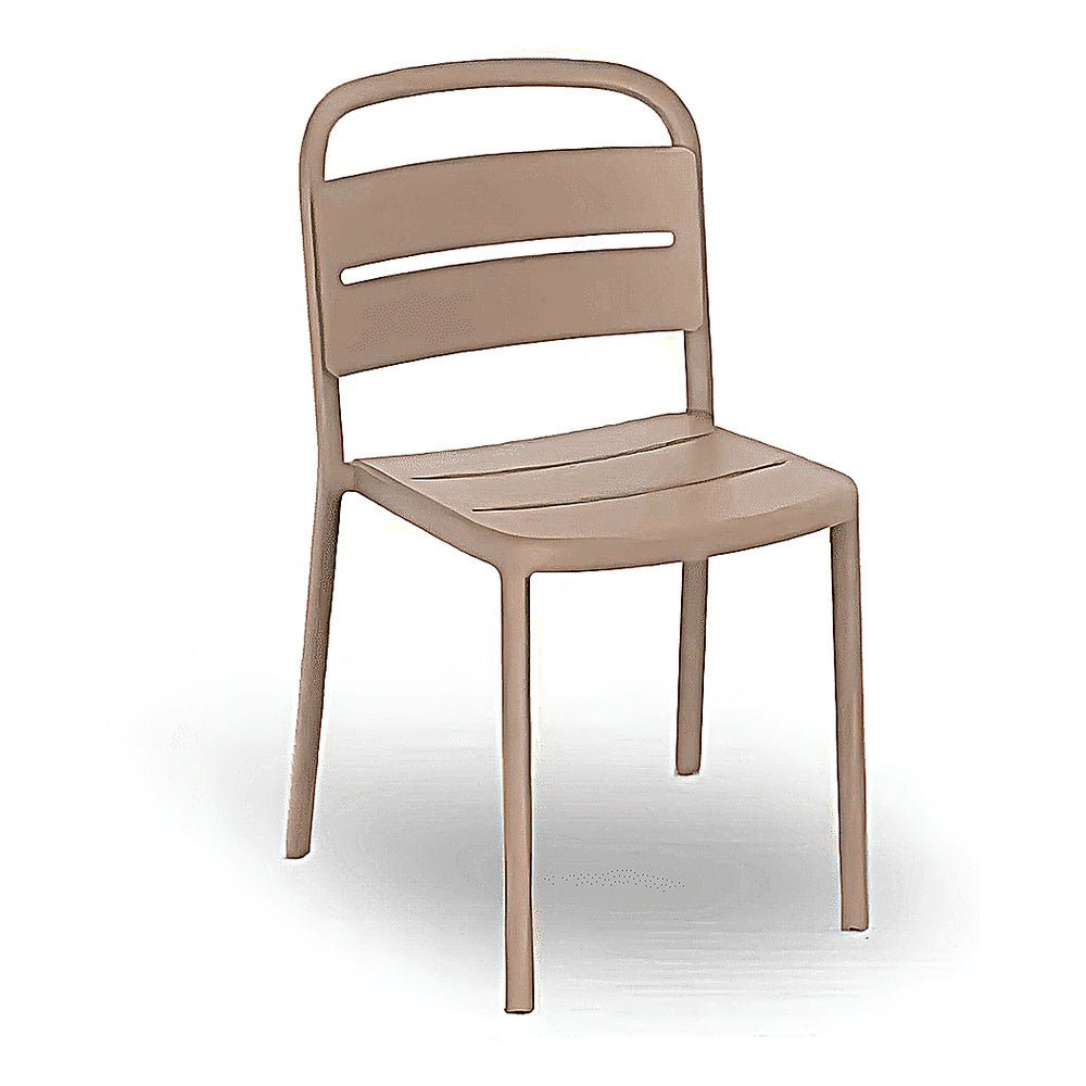 Silla Comercial para Terraza Protección UV - RESOL COMO - Varios Colores - Asiento y Respaldo en Polipropileno - 05346 - Resol - NOGAL BEAT - Silla Comercial Exterior
