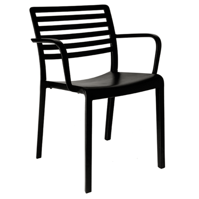 Silla Comercial para Terraza Protección UV - RESOL LAMA ARMCHAIR - Varios Colores - Asiento y Respaldo en Polipropileno - 873 - Resol - NOGAL BEAT - Sillas
