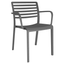 Silla comercial Resol Lama Armchair con brazos, de fibra de vidrio con polipropileno para terraza