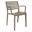 Silla Comercial para Terraza Protección UV - RESOL LAMA ARMCHAIR - Varios Colores - Asiento y Respaldo en Polipropileno - 01326 - Resol - NOGAL BEAT - Silla Comercial Exterior
