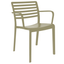 Silla comercial Resol Lama Armchair con brazos, de fibra de vidrio con polipropileno para terraza