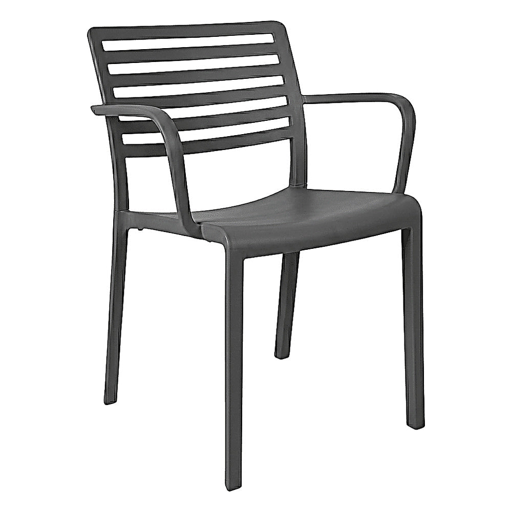 Silla Comercial para Terraza Protección UV - RESOL LAMA ARMCHAIR - Varios Colores - Asiento y Respaldo en Polipropileno - 01785 - Resol - NOGAL BEAT - Silla Comercial Exterior