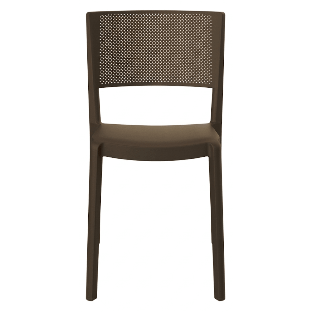 Silla comercial Resol Spot de polipropileno con fibra de vidrio, apilable para exterior