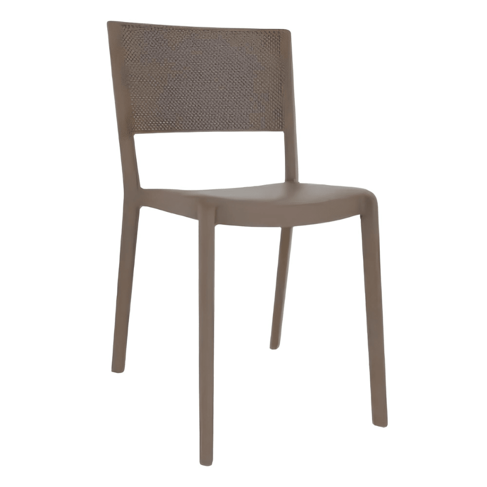 Silla comercial Resol Spot de polipropileno con fibra de vidrio, apilable para exterior