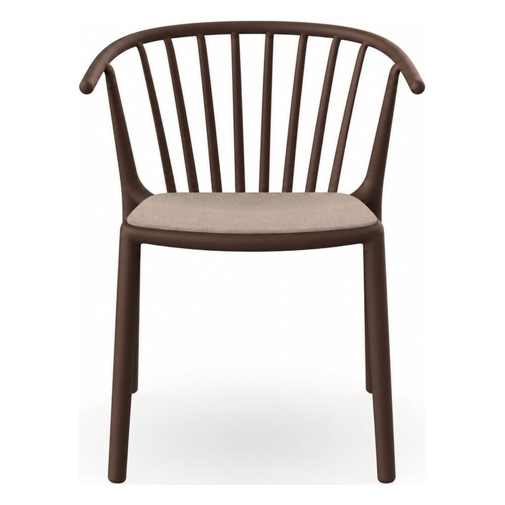 Silla Comercial Tapizada para Restaurante - RESOL WOODY - Varios Colores - 7125 - Resol - NOGAL BEAT - Silla Comercial Interior