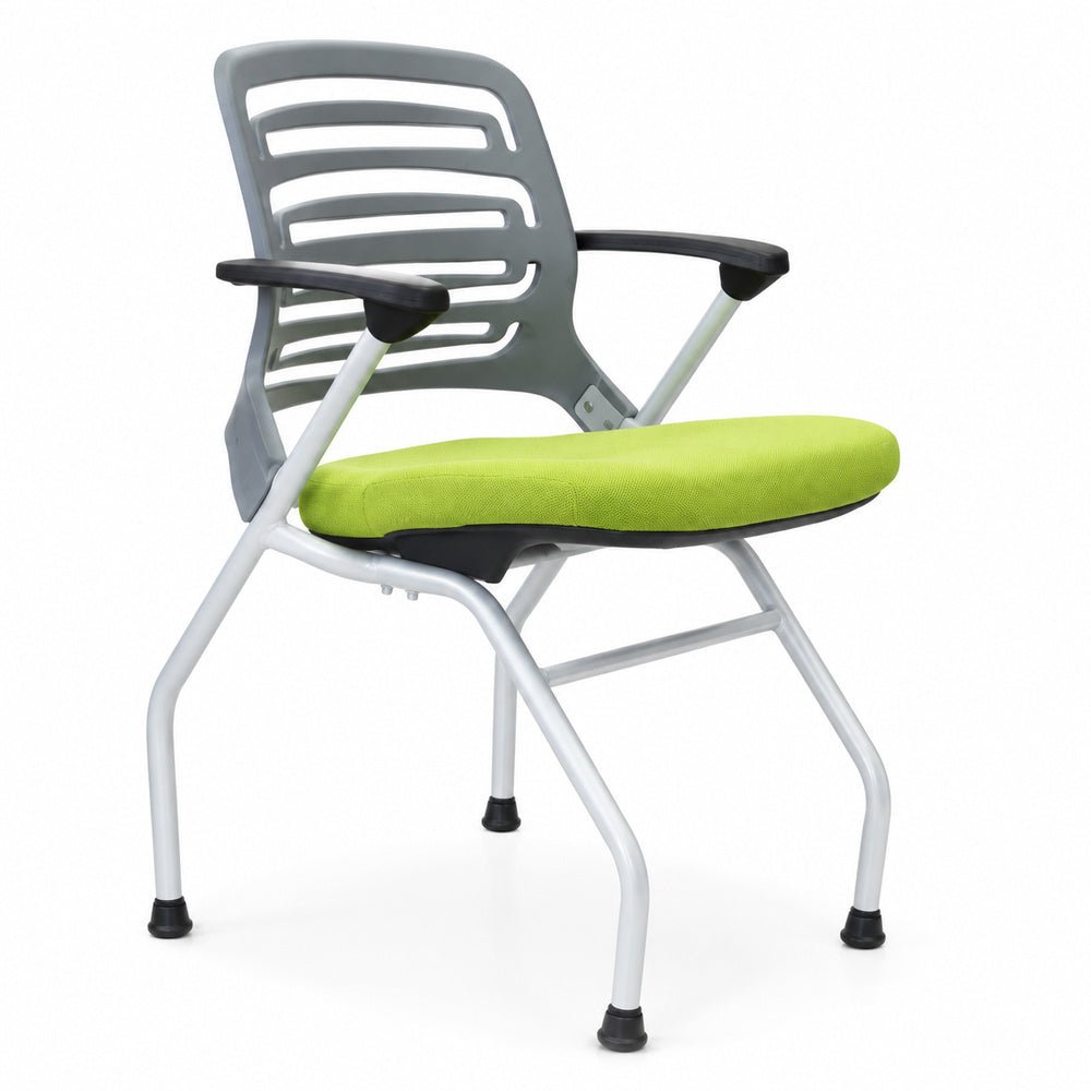 Silla de Capacitación para Auditorio - GEBESA IKA - Verde - Apilable Fija con Asiento Abatible y Estructura Gris - GDY230BFTZ42 - GEBESA - NOGAL BEAT - Silla de Visita