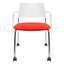 Silla de capacitación GERSA E-39541 con estructura cromada, ruedas de nylon y asiento tapizado