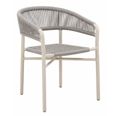 Silla de Intemperie para Zona de Alberca - NOGAL BEAT ELISA - Varios Colores - Aluminio y Cuerda - SILLA ELISA Gris claro - CAMCO - NOGAL BEAT - Silla de Terraza