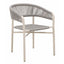 Silla de Intemperie para Zona de Alberca - NOGAL BEAT ELISA - Varios Colores - Aluminio y Cuerda - SILLA ELISA Gris claro - CAMCO - NOGAL BEAT - Silla de Terraza