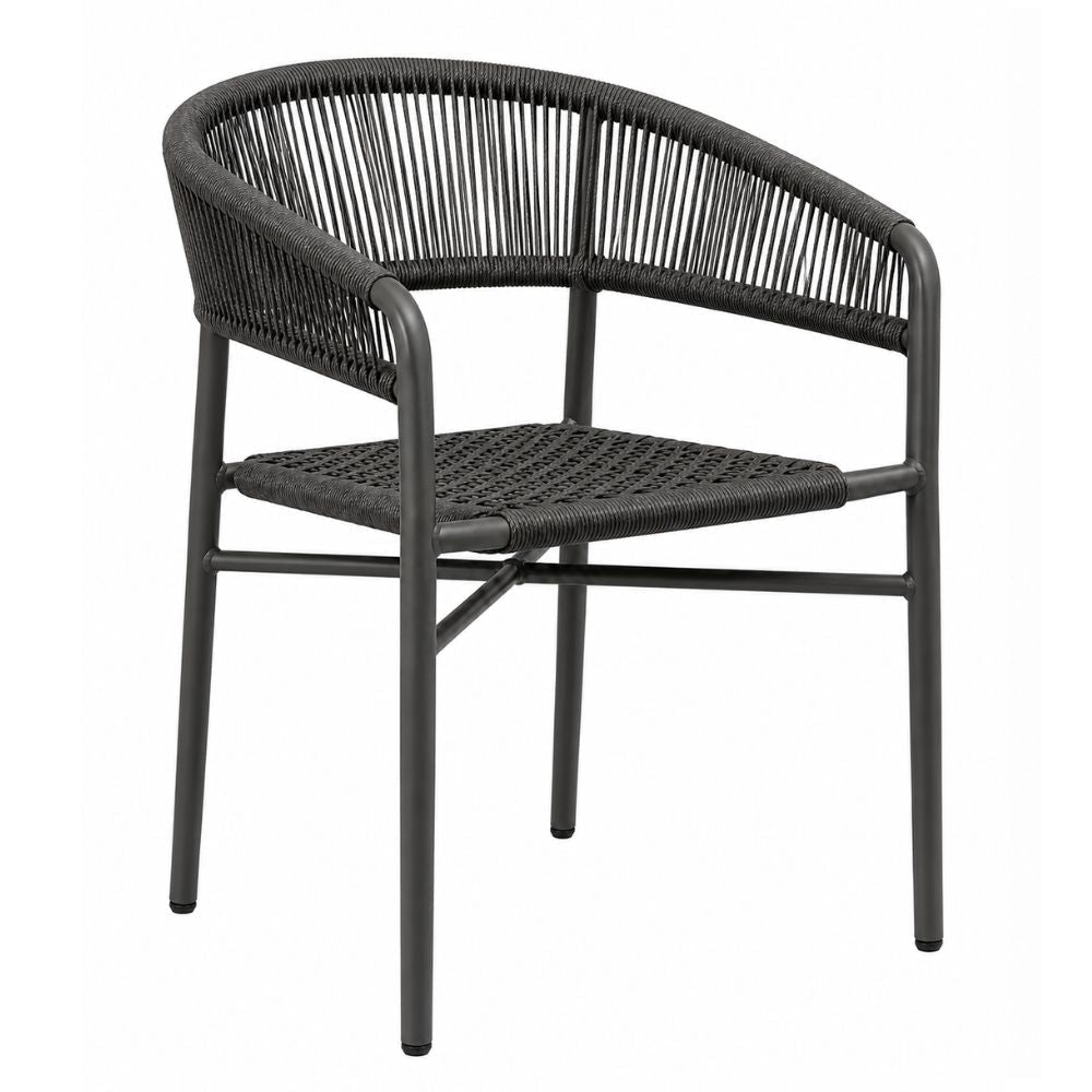 Silla de Intemperie para Zona de Alberca - NOGAL BEAT ELISA - Varios Colores - Aluminio y Cuerda - SILLA ELISA Gris oscuro - CAMCO - NOGAL BEAT - Silla de Terraza