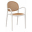 Silla de Intemperie para Zona de Alberca - NOGAL BEAT FLORENCE - Varios Colores - Polipropileno con Antebrazo - SILLA FLORENCE con antebrazo Beige / Café - CAMCO - NOGAL BEAT - Silla de Terraza