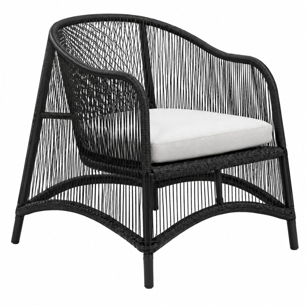 Silla de Intemperie para Zona de Jardín - NOGAL BEAT AUSTIN - Varios Colores - Aluminio y Cuerda - SILLA AUSTIN Negro - CAMCO - NOGAL BEAT - Silla de Terraza