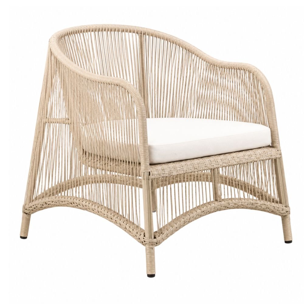Silla de Intemperie para Zona de Jardín - NOGAL BEAT AUSTIN - Varios Colores - Aluminio y Cuerda - SILLA AUSTIN Beige - CAMCO - NOGAL BEAT - Silla de Terraza