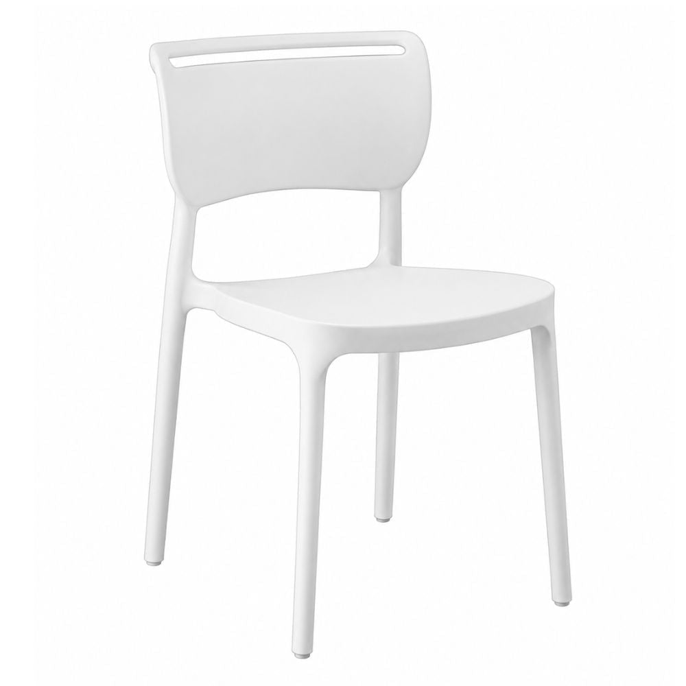 Silla de Intemperie para Zona de Jardín - NOGAL BEAT CAMELIA - Blanco - Polipropileno - SILLA CAMELIA Blanco - CAMCO - NOGAL BEAT - Silla de Terraza