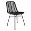 Silla de Interior para Áreas de Estar - NOGAL BEAT SIAM - Varios Colores - Hierro y Rattan - SILLA SIAM Negro - CAMCO - NOGAL BEAT - Silla Comercial Interior