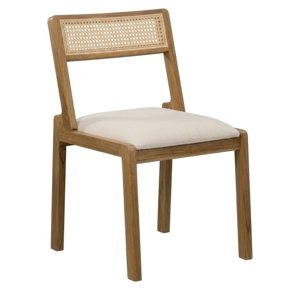 Silla de Interior y Terraza para Cafetería - NOGAL BEAT TIBAS - Varios Colores - Madera Teca y Rattan - SILLA TIBAS Natural - CAMCO - NOGAL BEAT - Silla Comercial Interior