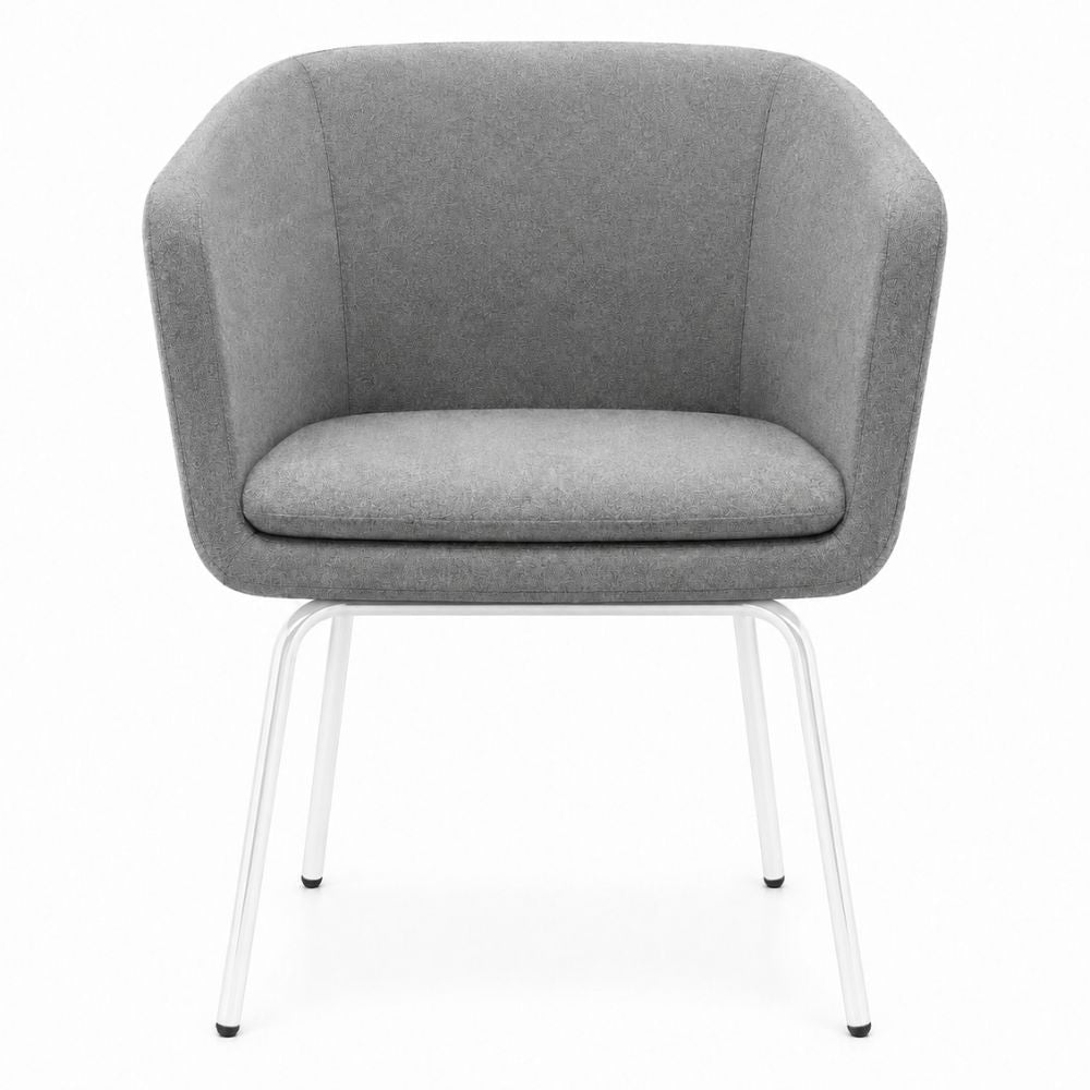 Silla de Oficina de Recepción - LABENZE MEG - Varios Colores - Tapizado con Respaldo y Descansabrazos - 155-10445-BCO GRADO 0 - Labenze - NOGAL BEAT - Silla de Visita