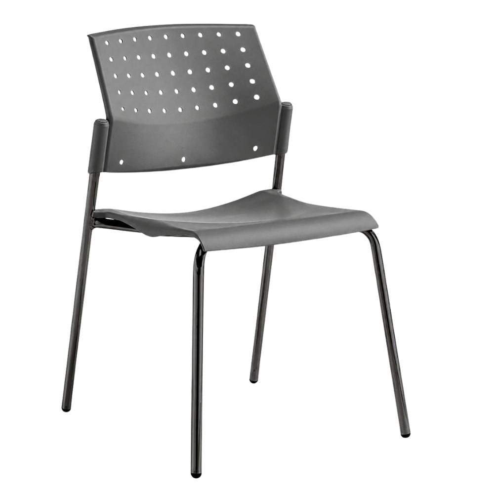 Silla de Oficina de Sala de Espera - LABENZE ARETA 106-00200 - Varios Colores - Estructura Tubular Negro sin Brazos - 106-00200 - Labenze - NOGAL BEAT - Silla de Visita