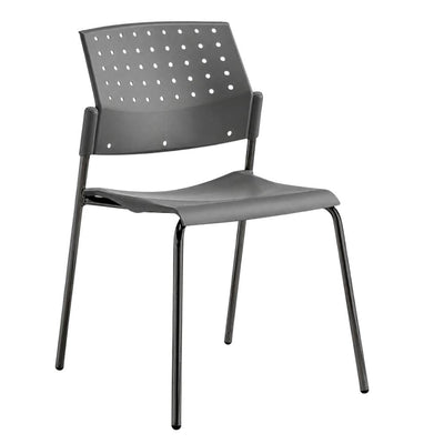 Silla de Oficina de Sala de Espera - LABENZE ARETA 106-00200 - Varios Colores - Estructura Tubular Negro sin Brazos - 106-00200 - Labenze - NOGAL BEAT - Silla de Visita