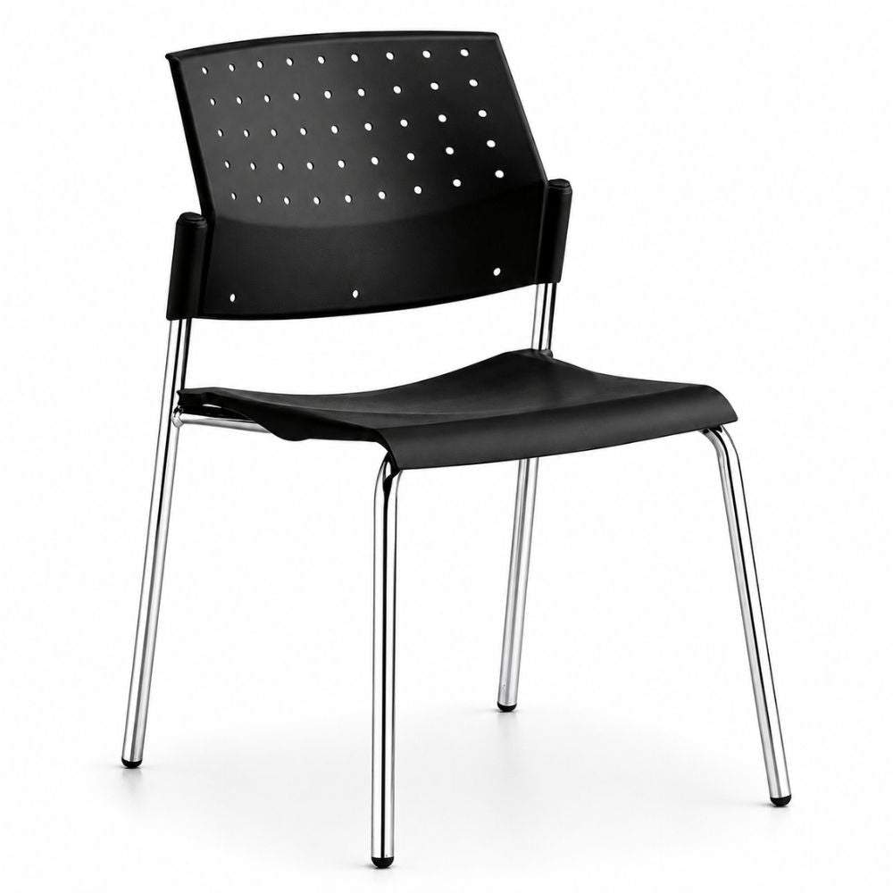 Silla de Oficina de Sala de Espera - LABENZE ARETA 106-00220 - Varios Colores - Estructura Tubular Cromado sin Brazos - 106-00220 - Labenze - NOGAL BEAT - Silla de Visita