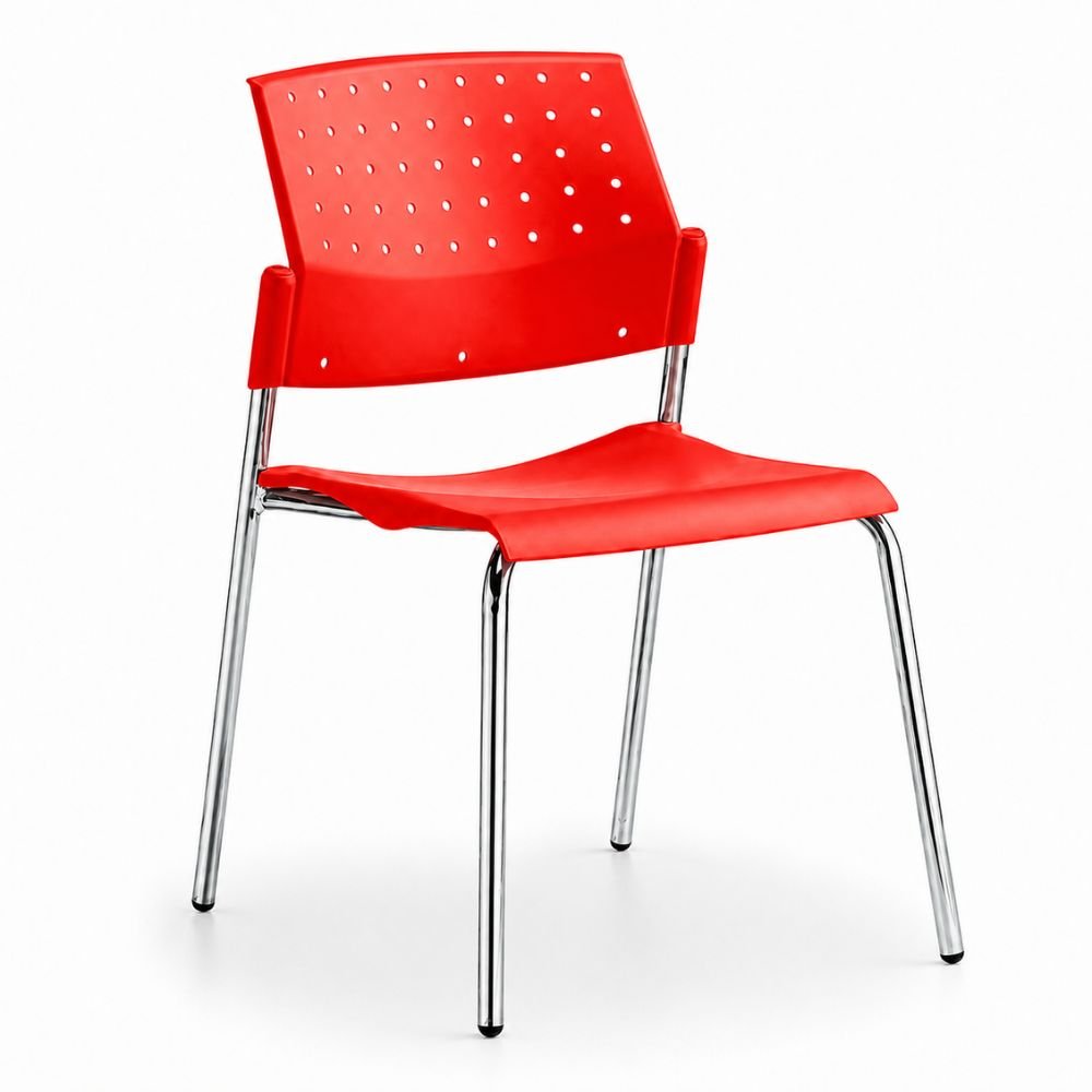 Silla de Oficina de Sala de Espera - LABENZE ARETA 106-00220 - Varios Colores - Estructura Tubular Cromado sin Brazos - 106-00220 - Labenze - NOGAL BEAT - Silla de Visita