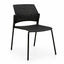 Silla de sala de espera Labenze Replay 106-00600 con respaldo multiperforado y patas tubulares negras