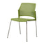 Silla de sala de espera Labenze Replay con respaldo multiperforado y patas tubulares cromadas en varios colores