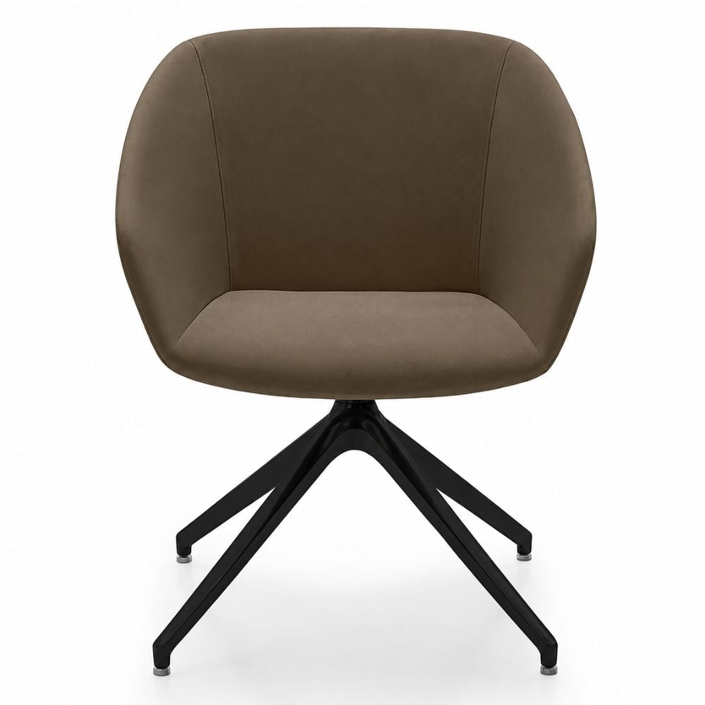 Silla de Oficina de Sala de Espera Varios Diseños - LABENZE BRECK - Varios Colores - Tapizado con Respaldo y Descansabrazos - 155-10840-NGO GRADO 0 - Labenze - NOGAL BEAT - Silla de Visita