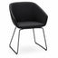 Silla de sala de espera LABENZE BRECK tapizada con respaldo, descansabrazos integrados y base a elegir