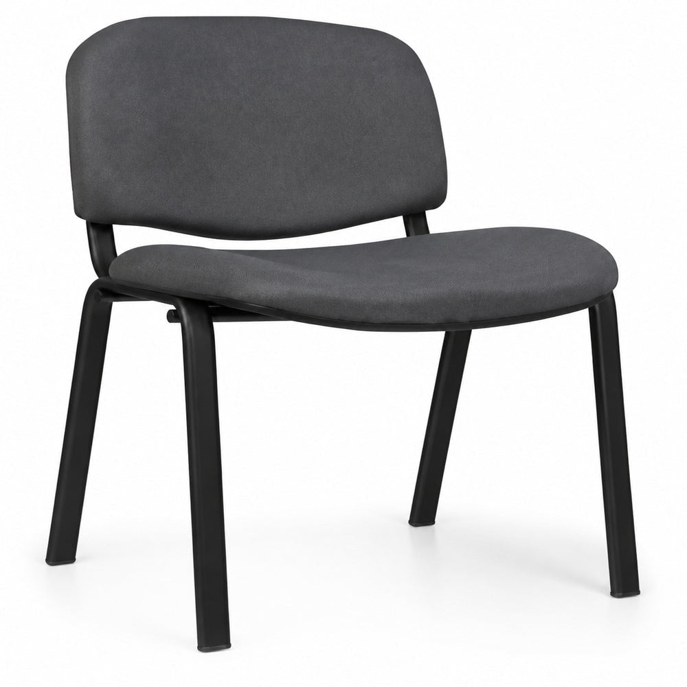 Silla de Oficina de Visita Forte Estibable con Cople - VERSA ALTUS FORTE - Estructura Aluminio - AL-830CP - VERSA - NOGAL BEAT - Silla de Visita