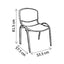 Silla de Oficina de Visita Punto Estibable con Cople - VERSA ALTUS PUNTO - Estructura Aluminio - AL-820CP - VERSA - NOGAL BEAT - Silla de Visita