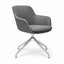 Silla de Oficina de Visita Respaldo Medio - VERSA ALTUS DEAN - Estructura Aluminio - Tapiz a Elegir - AL-645T - VERSA - NOGAL BEAT - Silla de Visita