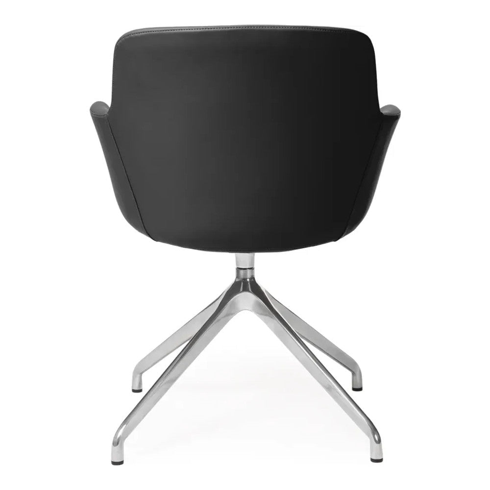 Silla de Oficina de Visita Respaldo Medio - VERSA ALTUS DEAN - Varios Colores - Asiento Tapizado en Pu - AL-645 - VERSA - NOGAL BEAT - Silla de Visita