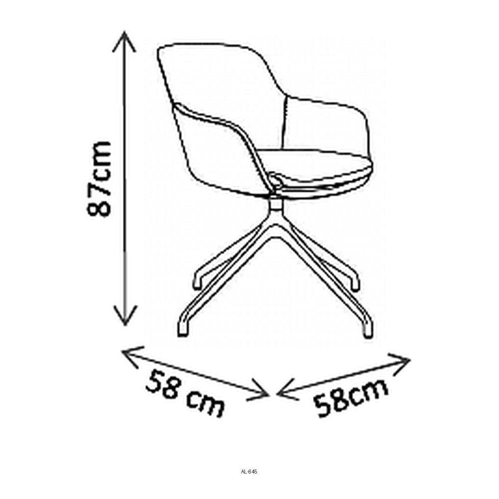 Silla de Oficina de Visita Respaldo Medio - VERSA ALTUS DEAN - Varios Colores - Asiento Tapizado en Pu - AL-645 - VERSA - NOGAL BEAT - Silla de Visita