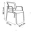 Silla de Oficina de Visita - VERSA ALTUS BRIA - Estructura Aluminio - Asiento Tapizado y Respaldo en Malla Gris - AL-324G - VERSA - NOGAL BEAT - Silla de Visita